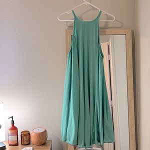 Teal halter dress